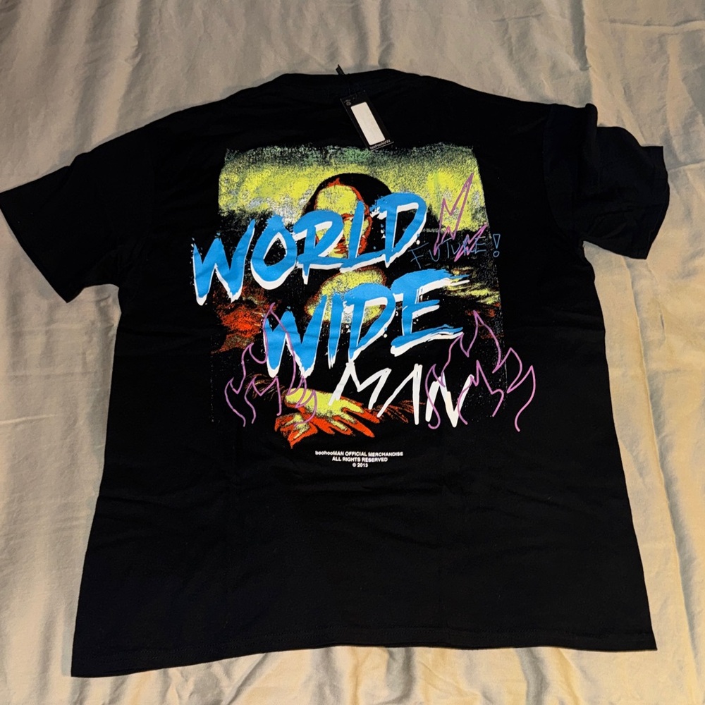Worldwide Graphic Black Men's T-Shirt